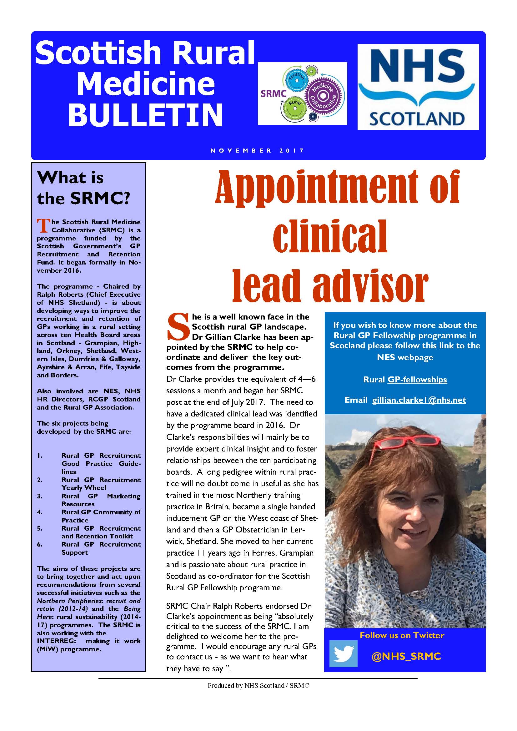 Screenshot of Nov 2017 SRMC Bulletin cover